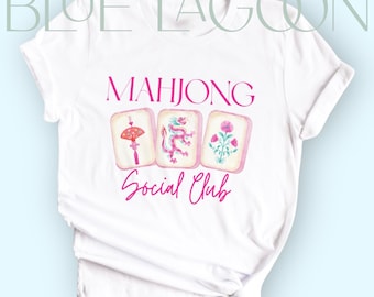 Mahjong Social Club T-Shirt, 100% Cotton