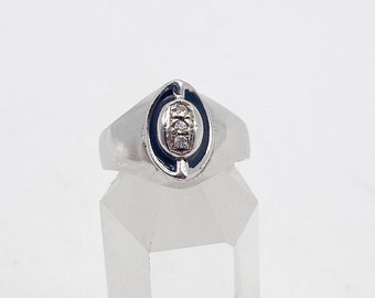 60er Jahre Vintage Ring 925 Silber Größe 55/56 - 17,6 mm