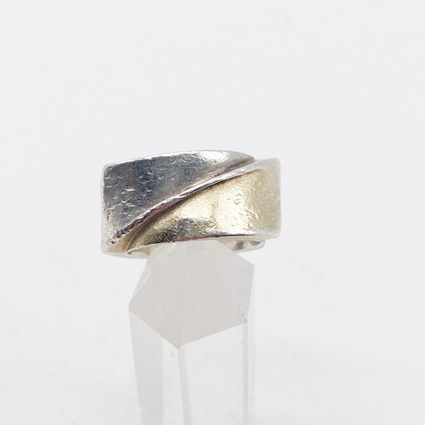 Massiver 70er Jahre Vintage Ring 925 Silber Größe 57/58 18,2 mm