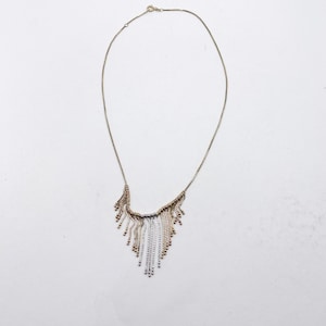 Designer 70er Jahre Kette aus 835 Silber von Eugen Woll ewo Gold Silber Mix