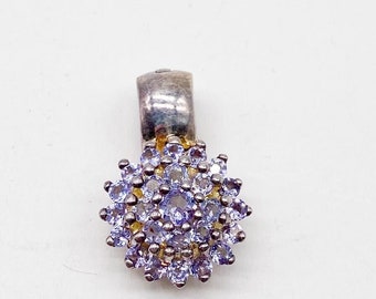 Anhänger Clip mit Tansanit Steinen blau lila aus 925 Silber
