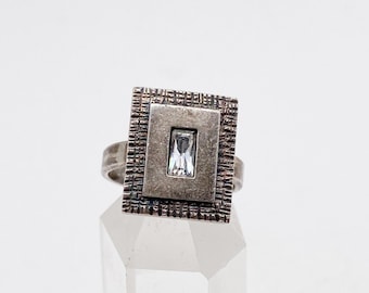 60er Jahre Silberring, Vintage Schmuck Ring, 925 Silber, Größe 53/54 - 17 mm