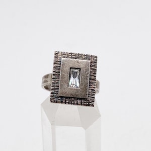 60er Jahre Silber Ring, Vintage Schmuck Ring, 925 Silber, Größe 53/54 - 17 mm