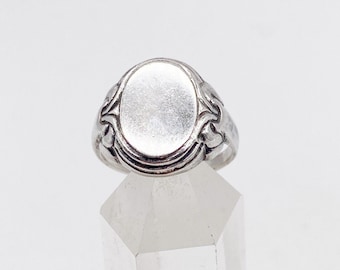 Vintage Siegelring aus altem 835 Silber Größe 56 - 17,8 mm