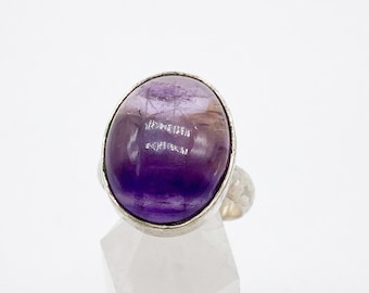 Amethyst Vintage Ring 925 Silber lila Größe 59 - 18,8 mm