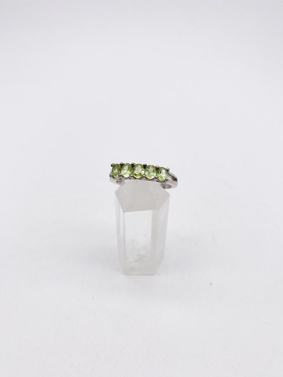Vintage Ring mit grünen Peridot Steinen 925 Silber
