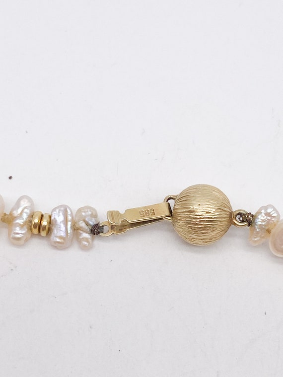 50er Jahre 18 k 585 Vintage Perlenkette mit echte… - image 3