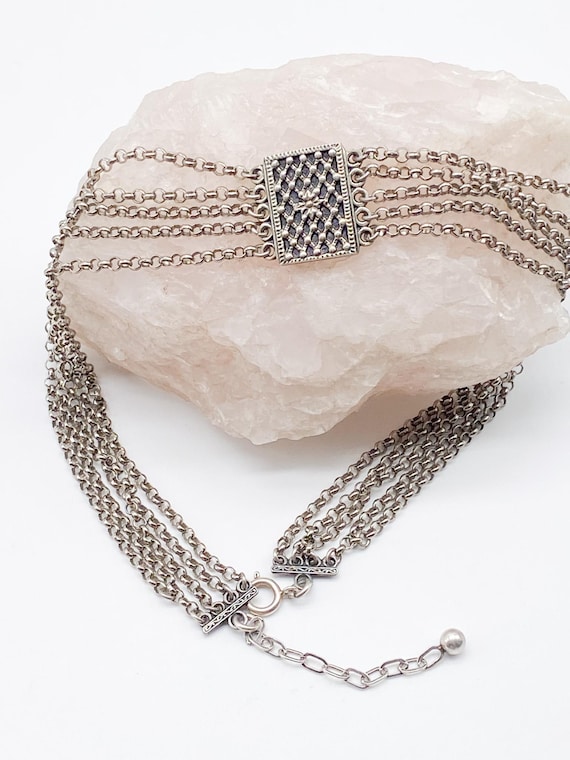 BAS Blachian 60er Jahre Vintage Choker Kette aus altem 835 Silber Trachtenschmuck