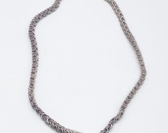 Massive 60er Jahre Vintage Knoten Kette aus altem 835 Silber