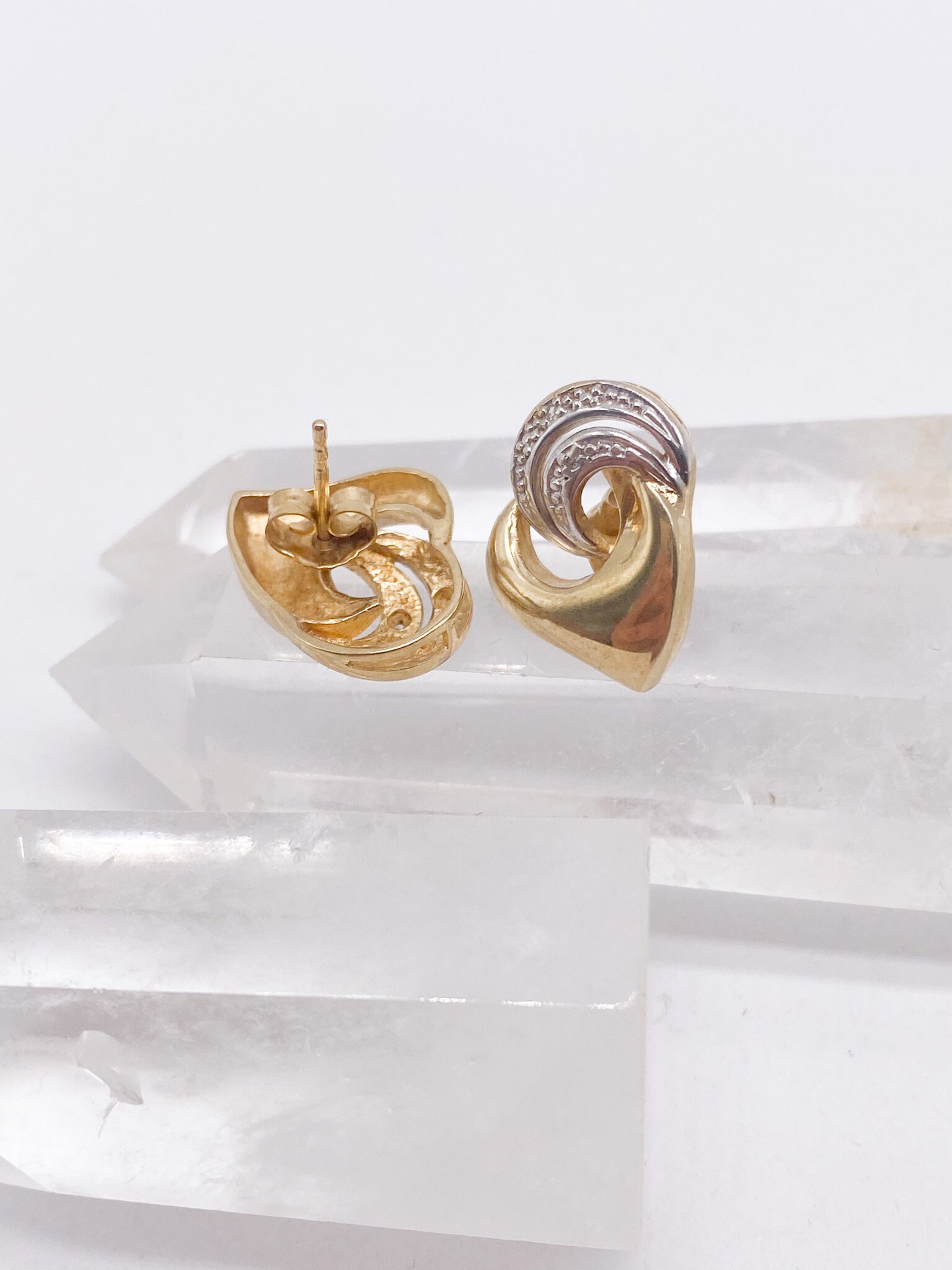 Boucles D'oreilles Femme Or Jaune "pendants" Et Noeud Antillais