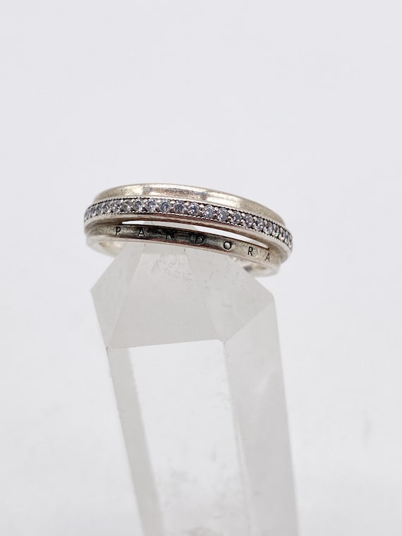 Pandora Ring 925 Silber mit weißen Steinen- Größe… - image 2