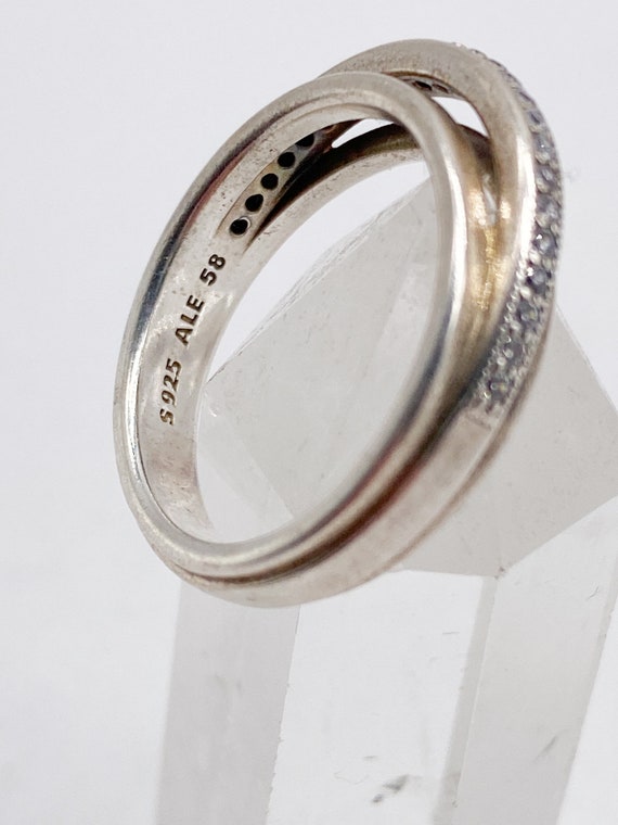 Pandora Ring 925 Silber mit weißen Steinen- Größe… - image 3