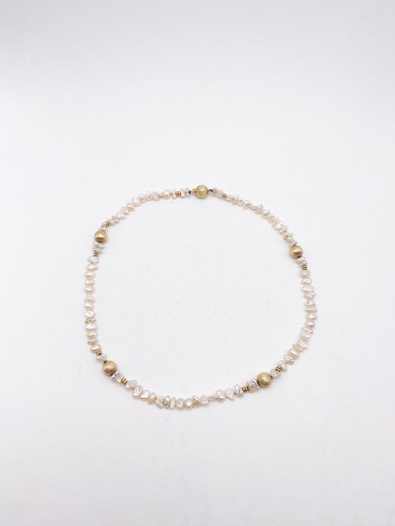 50er Jahre 18 k 585 Vintage Perlenkette mit echte… - image 1