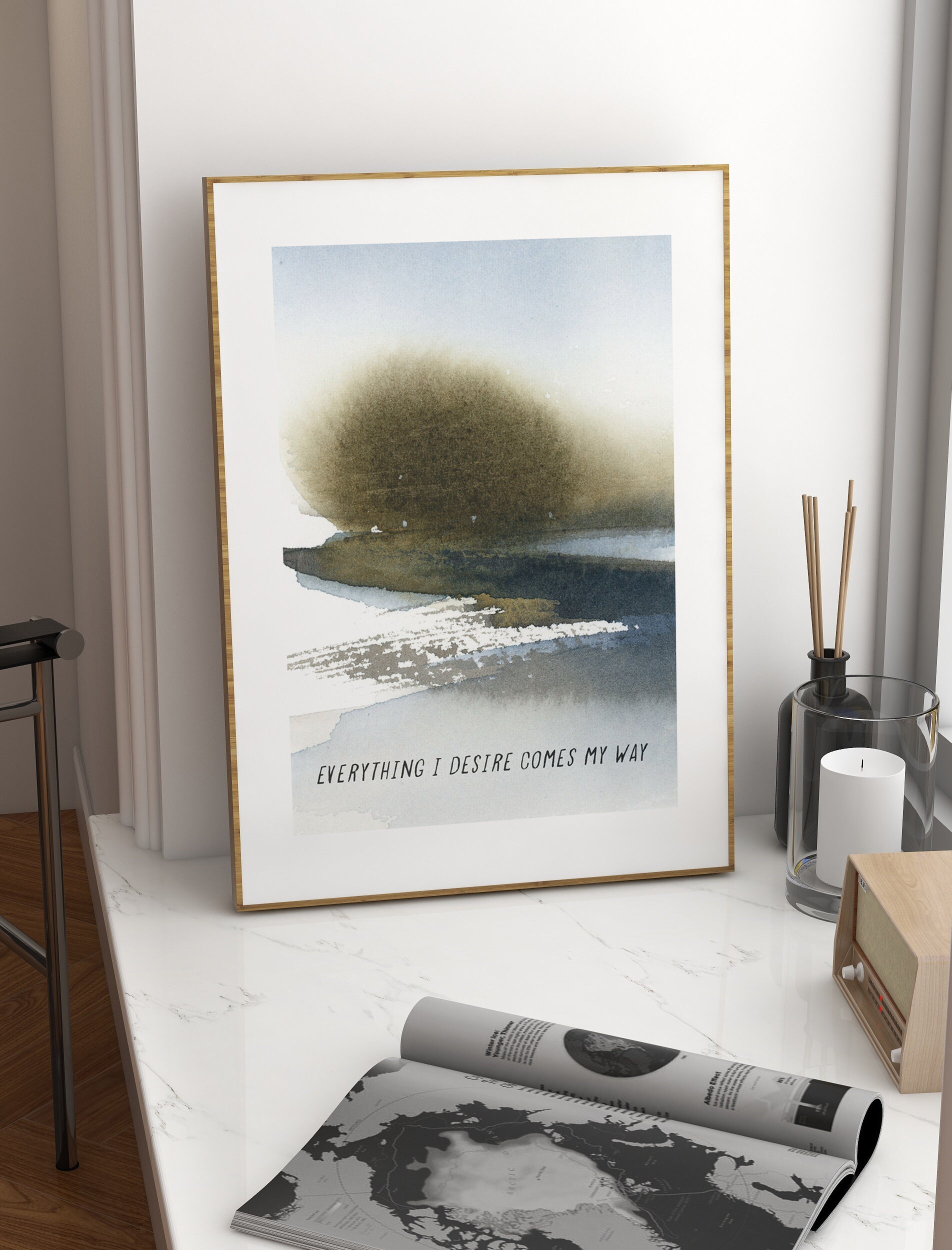 Motivational Watercolor Art Print, Inspirational Wall Art, Abstract ...