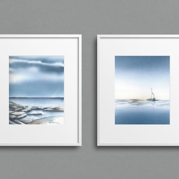 Vertical Coastal Art Landscape Etsy