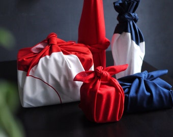 Cotone organico, furoshiki, tessuto, carta da regalo natalizia, festivo, sostenibile, regali, idee regalo