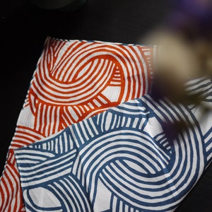 Panno Furoshiki, carta da regalo, borsa della spesa, furoshiki Tuch, nachhaltige Geschenkverpackung, Einkaufstasche, umweltfreundlich Knot - blue