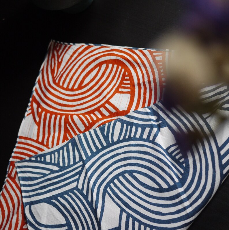 Panno Furoshiki, carta da regalo, borsa della spesa, furoshiki Tuch, nachhaltige Geschenkverpackung, Einkaufstasche, umweltfreundlich Knot - blue