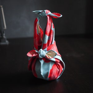 Furoshiki Tuch, Geschenkverpackung, Einkaufstasche, furoshiki Tuch, nachahltige Geschenkverpackung, Einkaufstasche, umweltfreundlich Bild 1