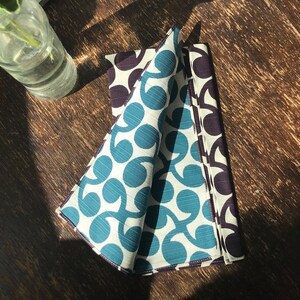 Panno Furoshiki, carta da regalo, borsa della spesa, furoshiki Tuch, nachhaltige Geschenkverpackung, Einkaufstasche, umweltfreundlich Sprout - Blue