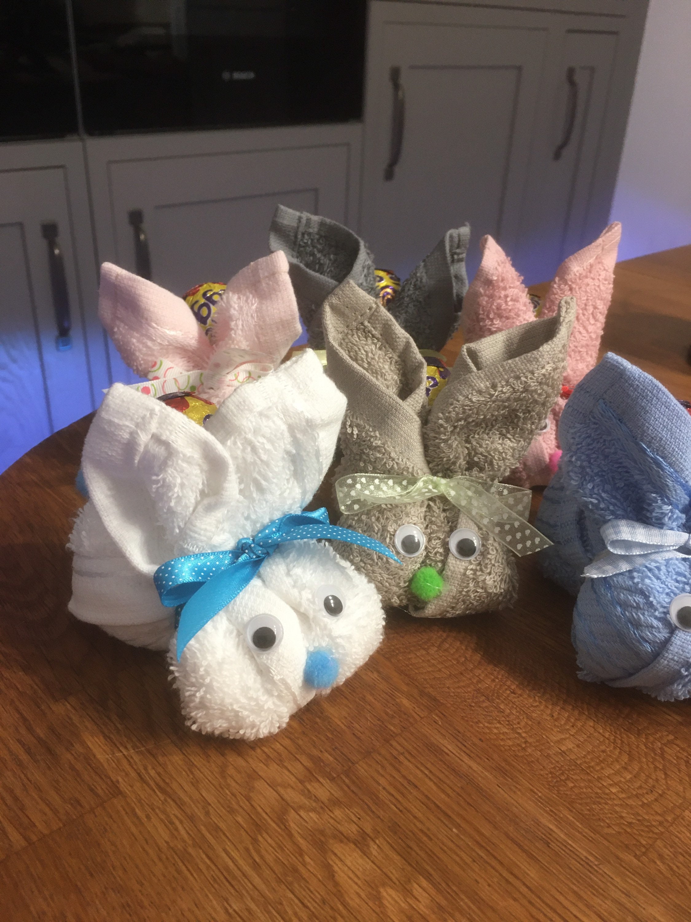 Easter Washcloth Bunnies and Egg Etsy