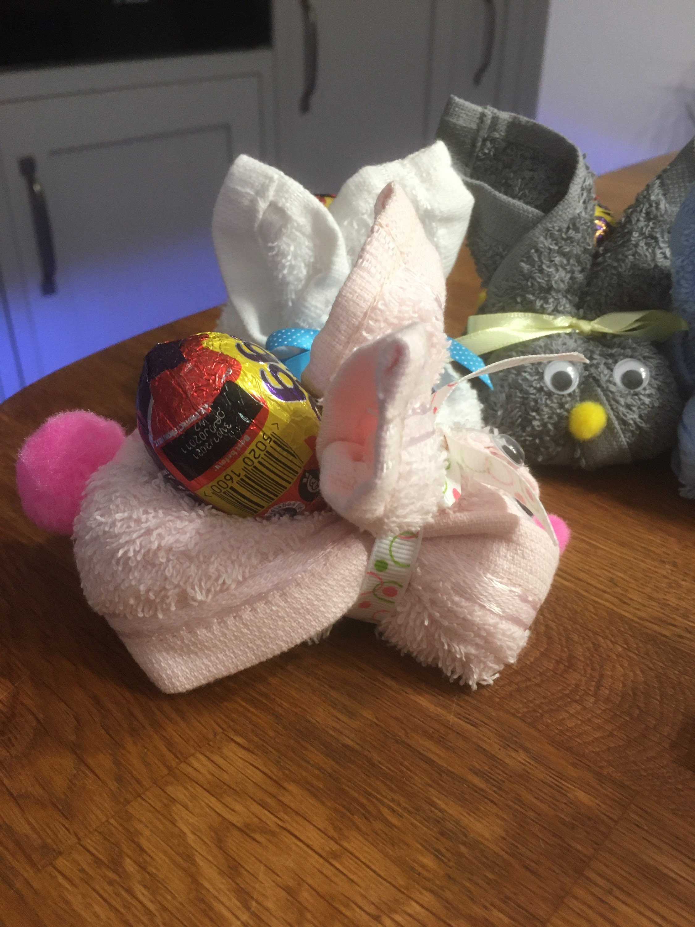 Easter Washcloth Bunnies and Egg Etsy