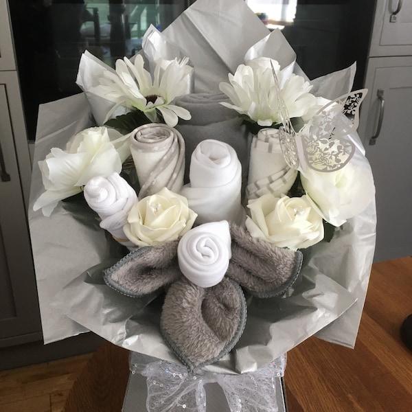 Handmade upright Nappy Bouquet