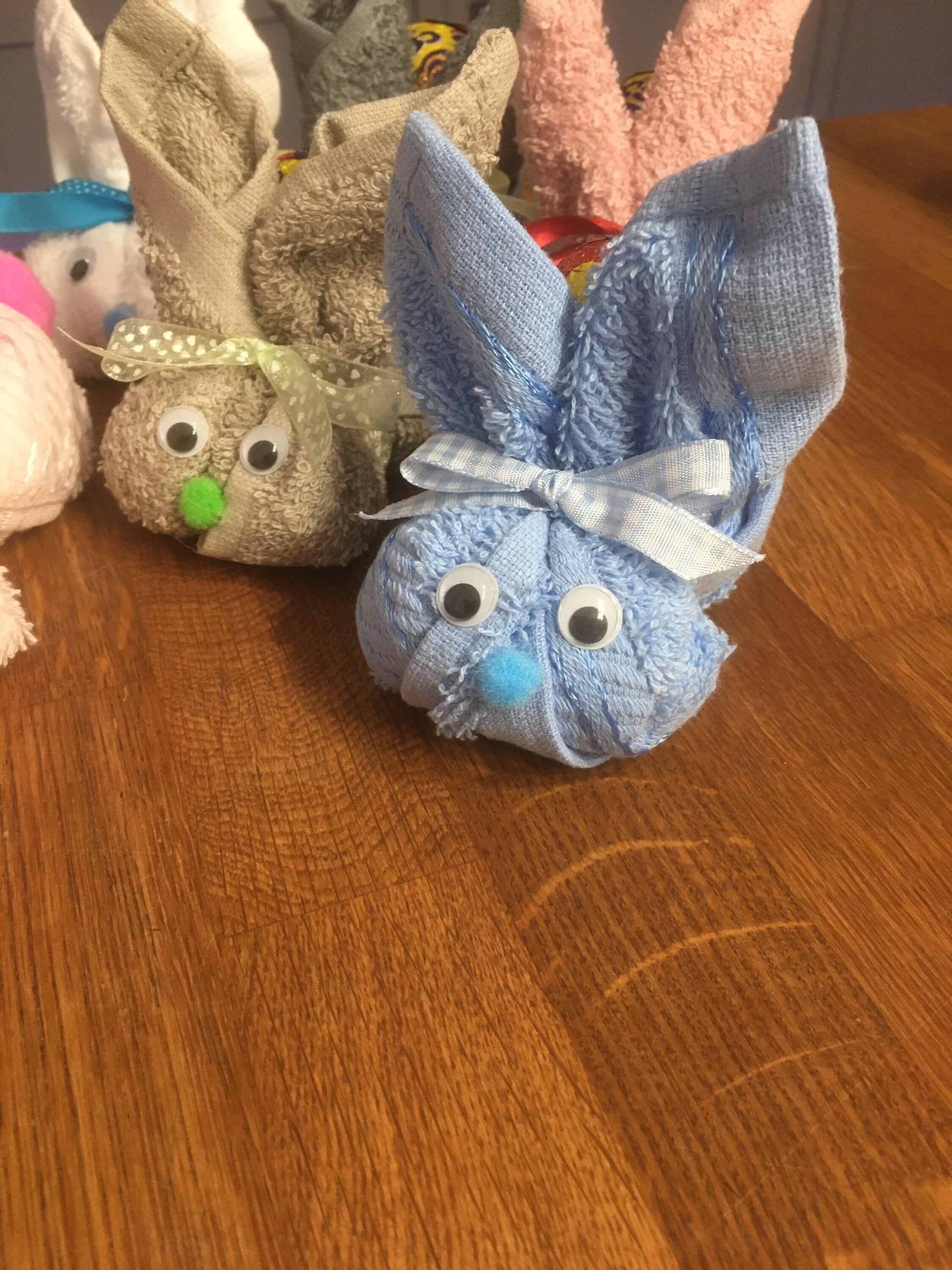 Easter Washcloth Bunnies and Egg Etsy