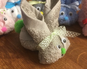Easter Washcloth Bunnies and Egg