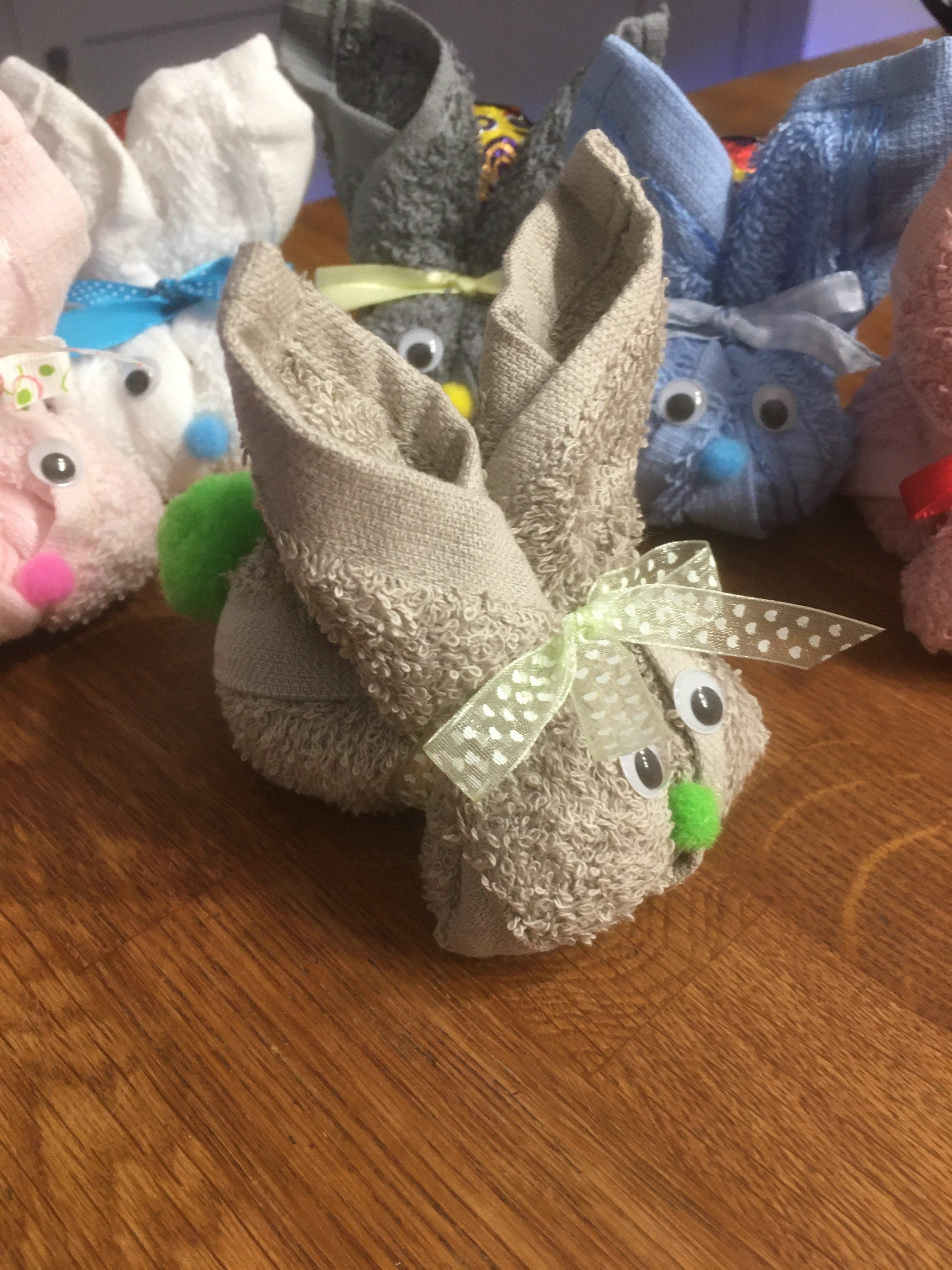 Easter Washcloth Bunnies and Egg Etsy