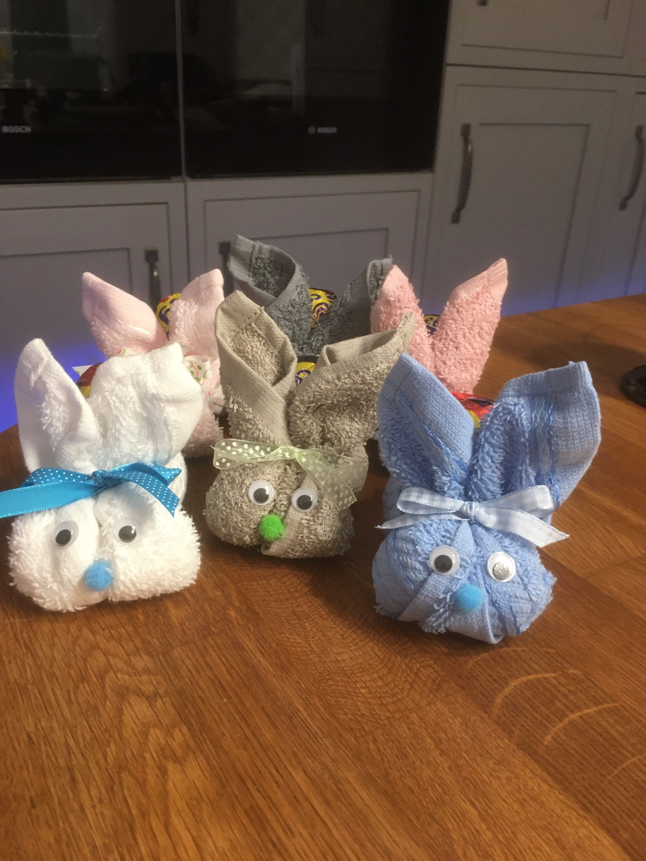 Easter Washcloth Bunnies and Egg Etsy