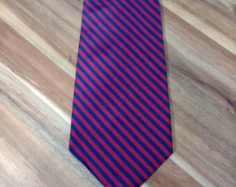 Vintage Lauren Ralph Lauren Tie Necktie 100% Silk USA Made Repp Hand Finished