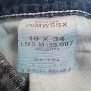 Vintage Wrangler Jeans Womens 19 x 34 20MWS USA Made Cowboy Cut Relaxed Low Rise image 14