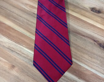 Vintage Lauren Ralph Lauren Tie Necktie 100% Silk USA Made Repp Hand Finished