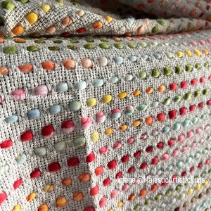 Multi Color Hand woven Cotton Throw, Turkish Blanket , Pure Cotton Handmade Throw, Couch Coverlet, Summer Light Weight Throw, Wedding Gift