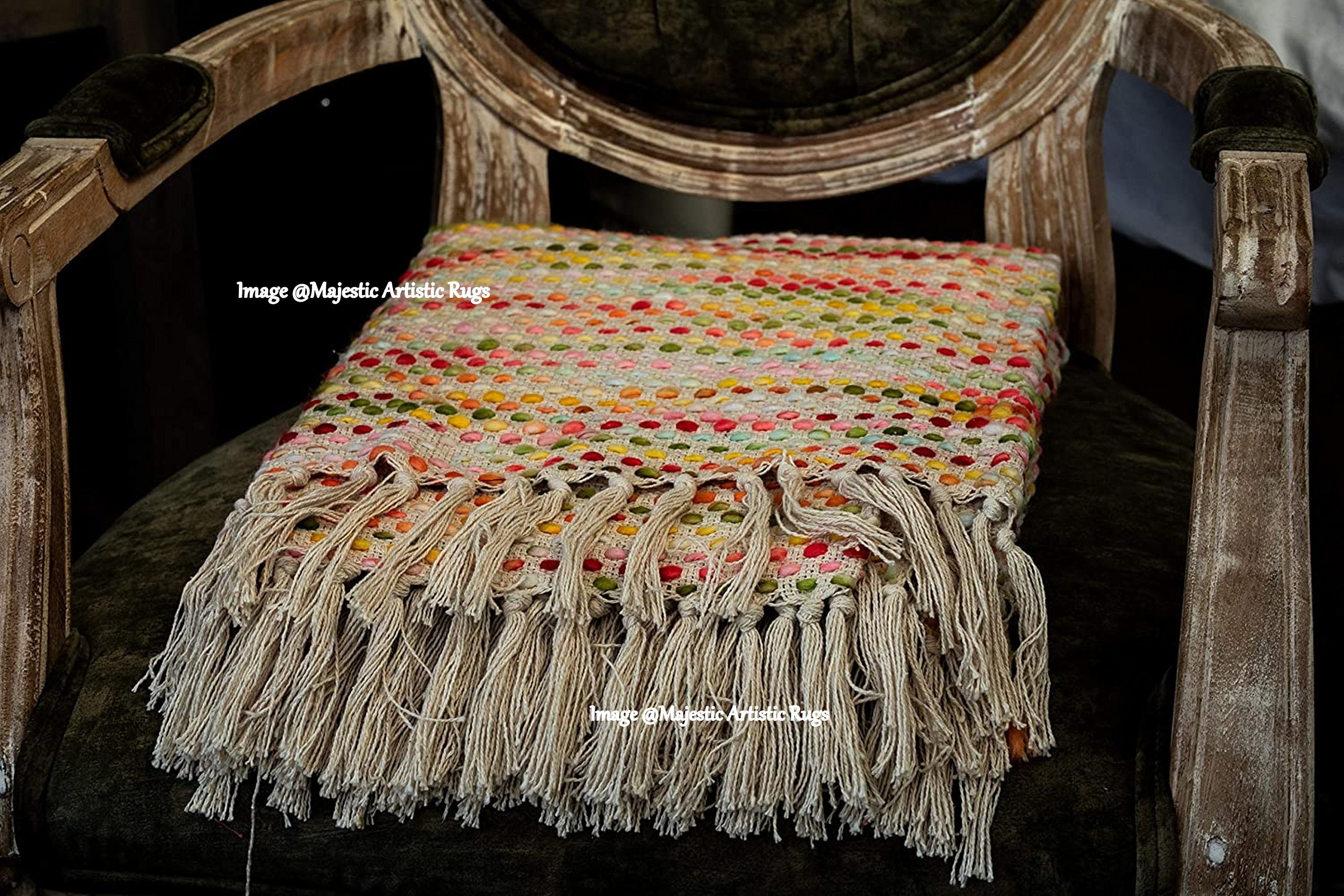 Multi Color Hand woven Cotton Throw Turkish Blanket Pure Etsy