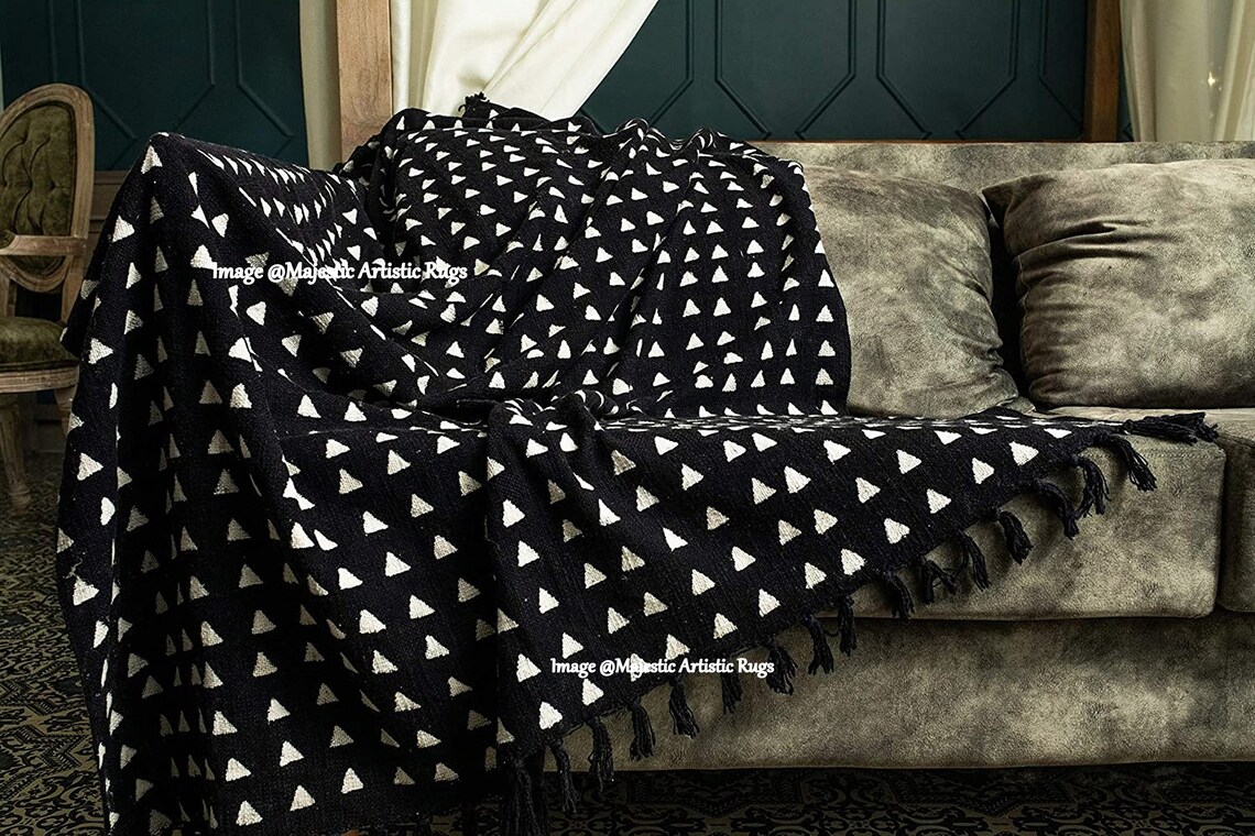 5 pcs lot Special Black Cotton Throw 100 Cotton Blanket Etsy