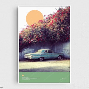 Ford Galaxie | East of Western Project Poster No. 4 - Glendale Blvd | Original Wall Art Poster | Mid-Century Modern Decor