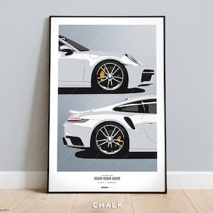 Porsche 911 992 Print | Original Wall Art Poster Decor | Mid-Century Modern