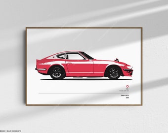 Nissan 240Z Color Codes Print - Fairlady Z - Original Art - Wall
