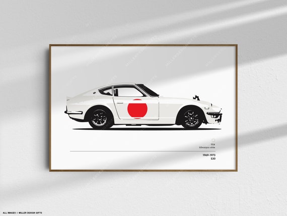 Nissan 240Z Color Codes Print - Fairlady Z - Original Art - Wall
