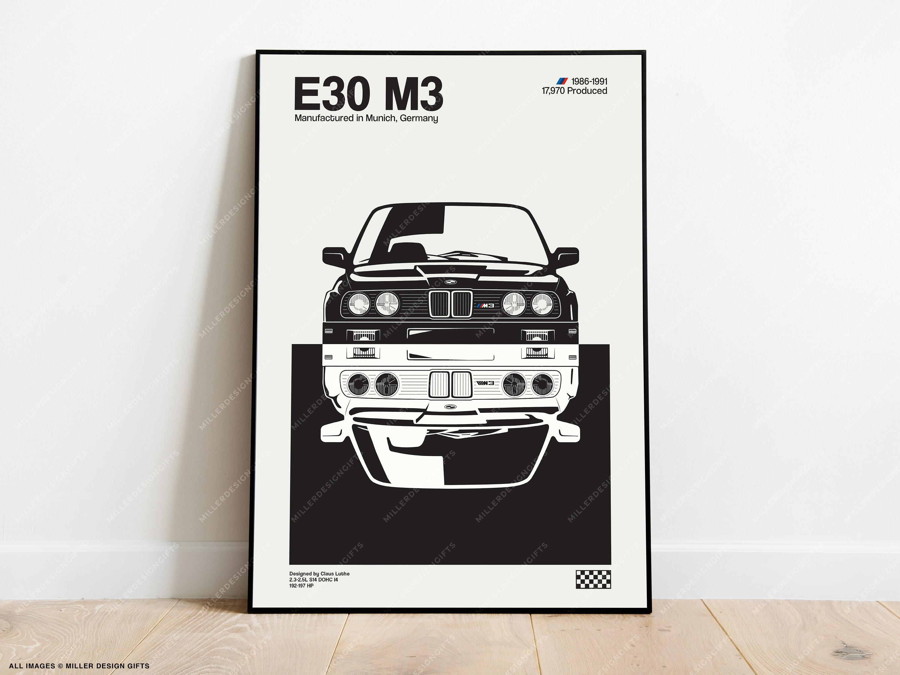 BMW E30 M3 Poster