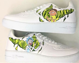 rick and morty custom shoes