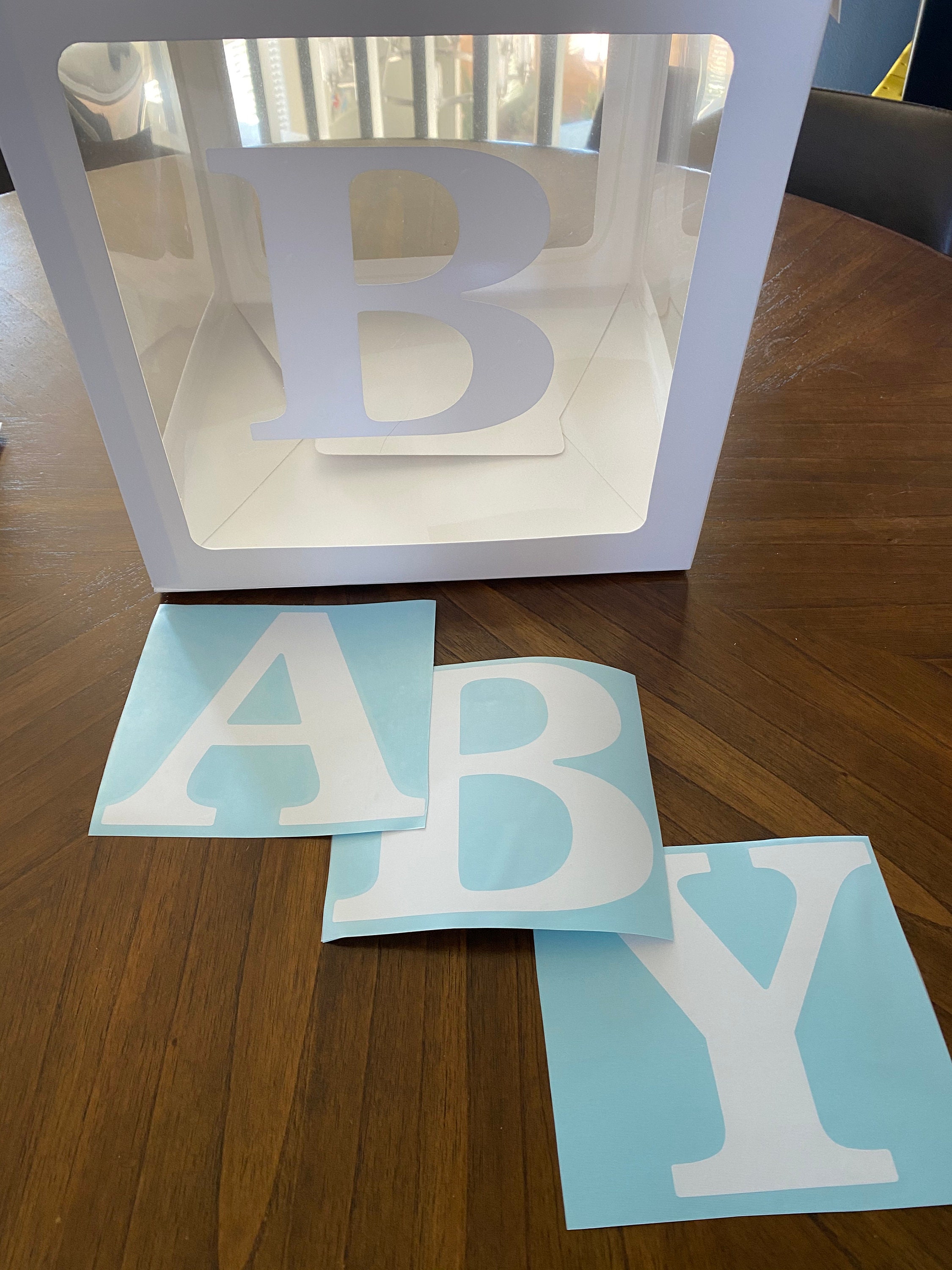 Custom Decal letters for baby boxes Custom Decal Letters for Etsy