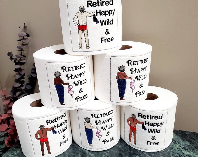 Embroidered Toilet Paper for Retirement Retirement Gag Gift - Etsy