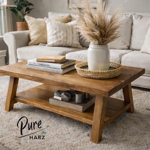 Massivholz Couchtisch – Handgefertigt | Farmhouse & Landhaus Stil