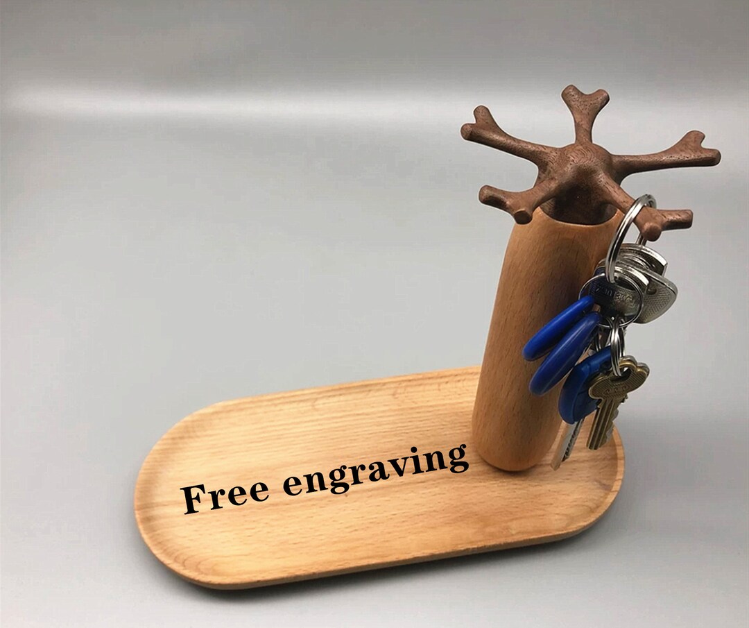 Wood Entryway Tabletop Key Holder Rackcarved Key Stand, Jewellery Stand
