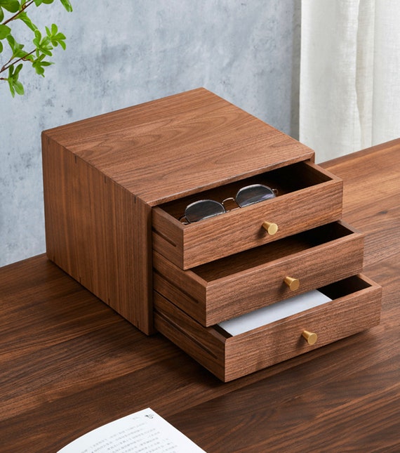 Wooden Storage Box With Drawer/storage Drawers Dressers for Bedroom/home  Office Desk Organization and Storage,office Desk Accessories -  Sweden