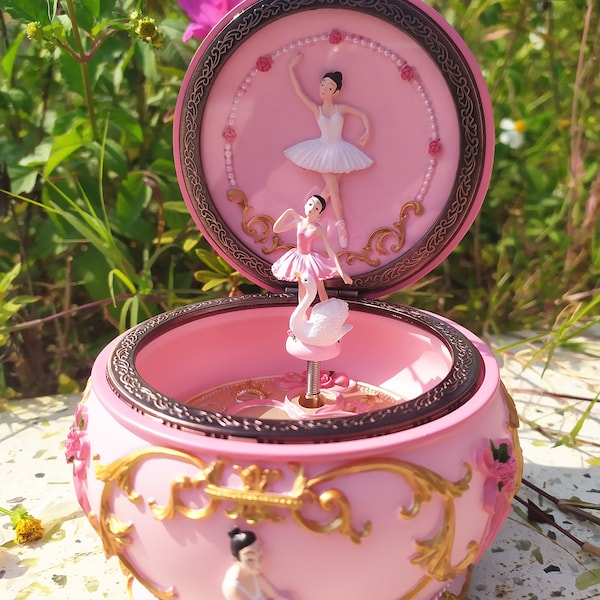 Personalized ballet music box/ Ballerina Birthday gifts for girls ,Ballerina Music Box/Daughter ,Wife, Girlfriend ,Swan Lake/engraving gift