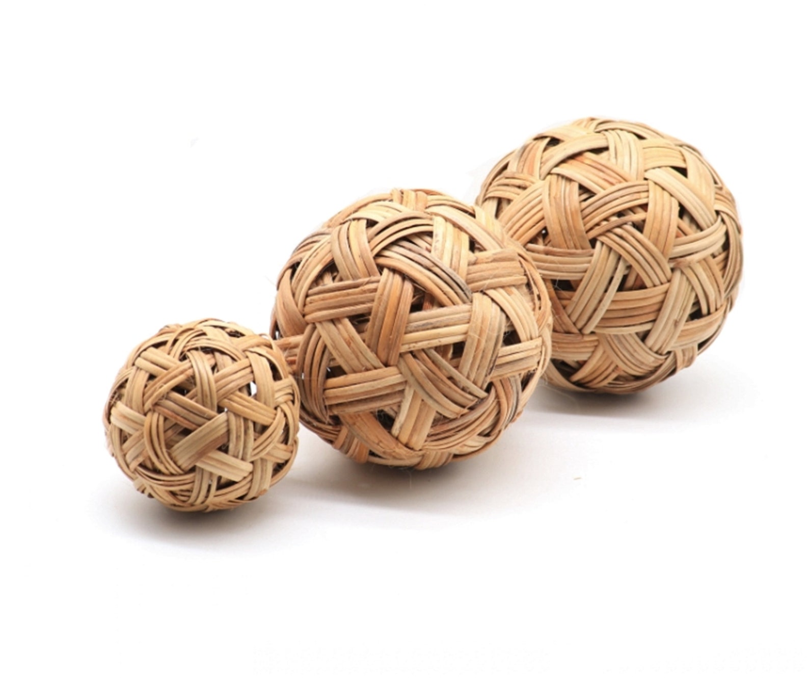 Handwoven ball natural sepak takraw bamboo prop ball retro Etsy